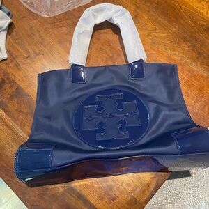 Tory Burch nylon Ella tote navy large